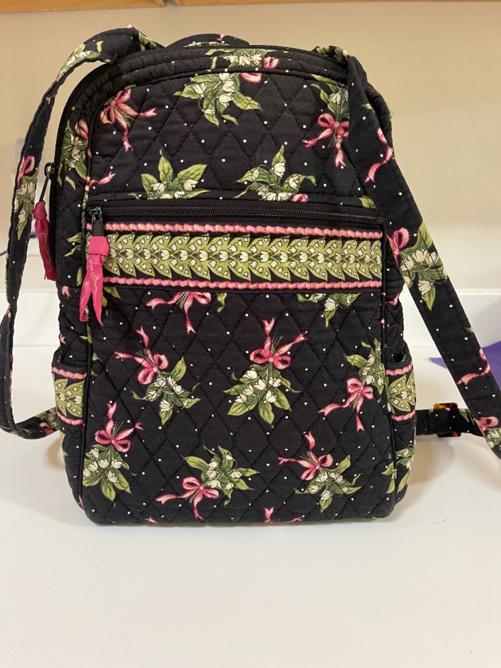 Vera Bradley New Hope Print Backpack Quilted Cotton Vintage